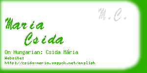 maria csida business card