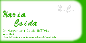 maria csida business card